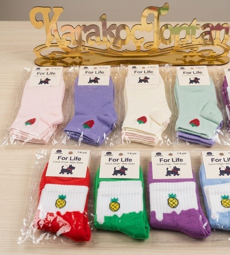 For Life Meyve Emojili Kız Çocuk Kolej Çorap
