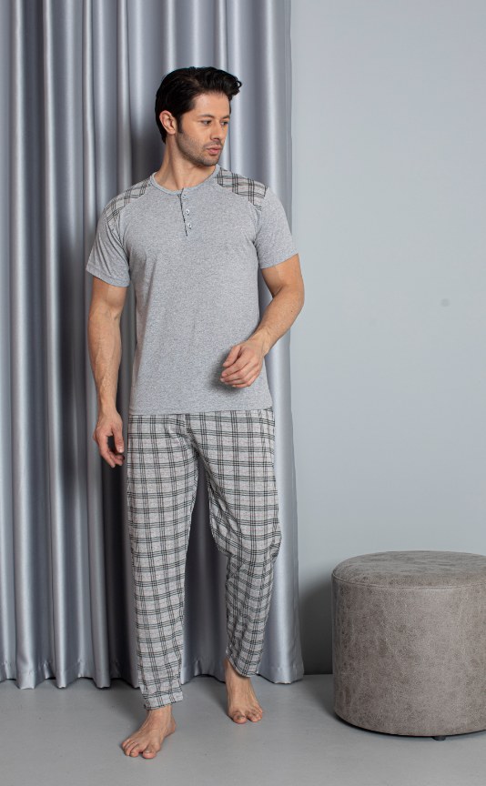 Glisa 9055 Süprem Kısa Kol Erkek Pijama Takım KOD-1