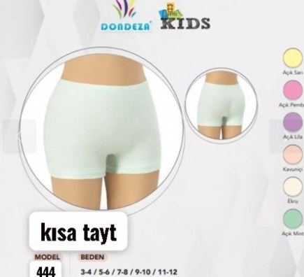 Dondeza 444 Penye Kız Kısa Tayt ASORTİ