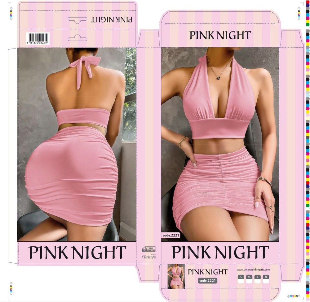 Pink Nıght 3100 Kısa Fantazi Elbise KOD-2