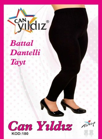 Can Yıldızı 180 Battal Danteli Tayt BEYAZ