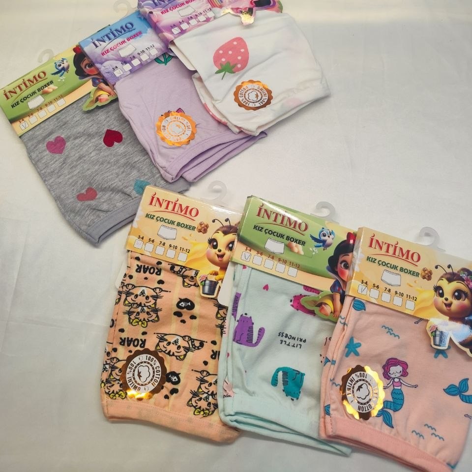 İntimo 2541 Çocuk Kız Boxer ASORTİ