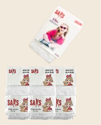 Saks 50 Den Micro Çocuk Kız Külotlu Çorap BEYAZ 1