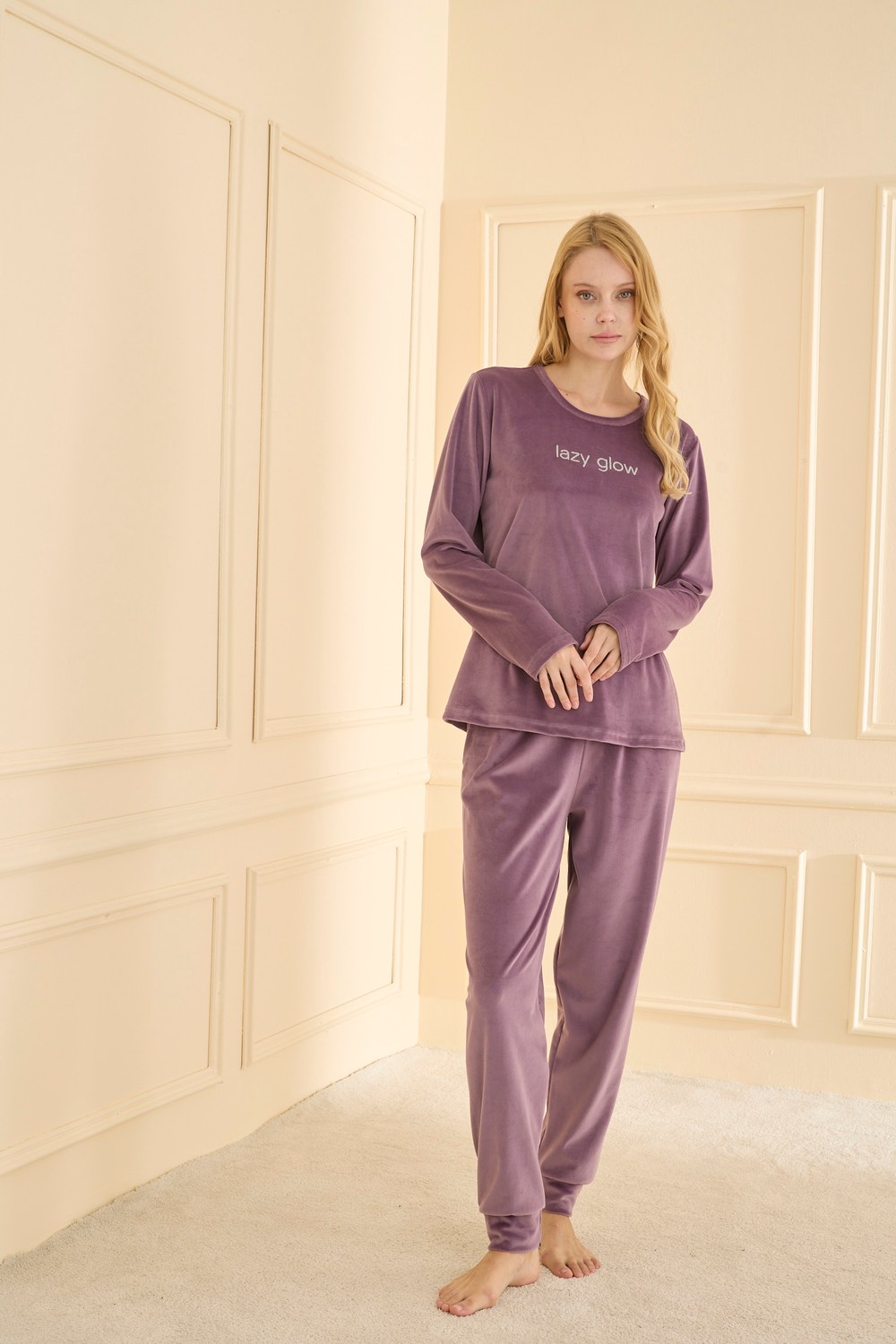 Mihra Fıransız Kadife Pijama Takımı 13165 + FÜME 1