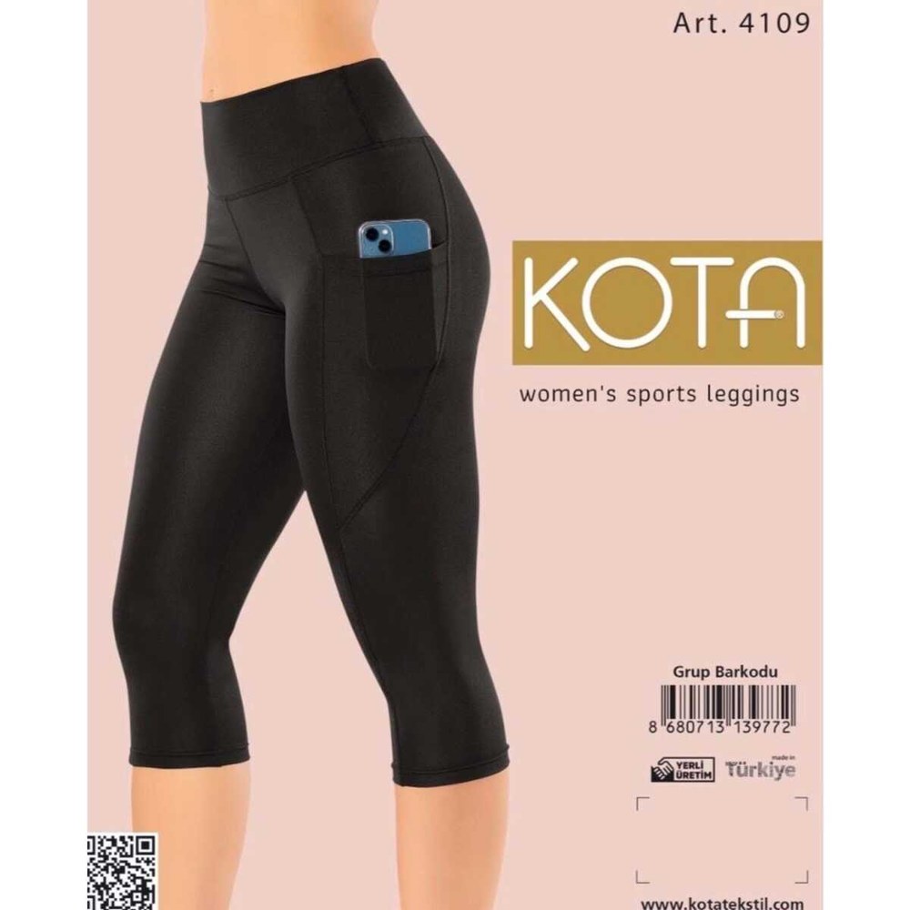 Kota 4109 Dalgıç Kapri Tayt SİYAH