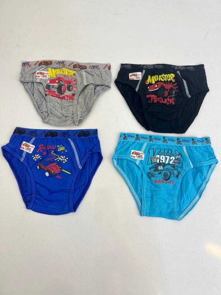 Ulus Baskılı Erkek Çocuk Slip Külot GRİ