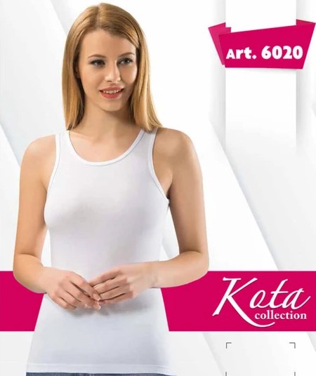 Kota 6020 Düz Kalın Askılı Kadın Atlet SİYAH