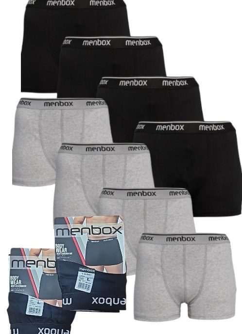 Menbox 1050 Erkek Likralı Boxer SİYAH