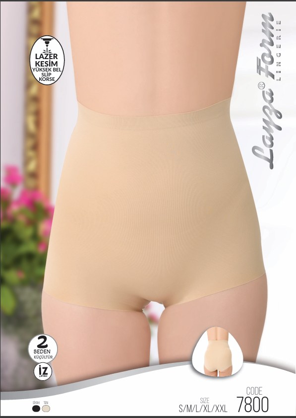 Layza 7800 Lazer Tüksek Bel Korse+ SİYAH