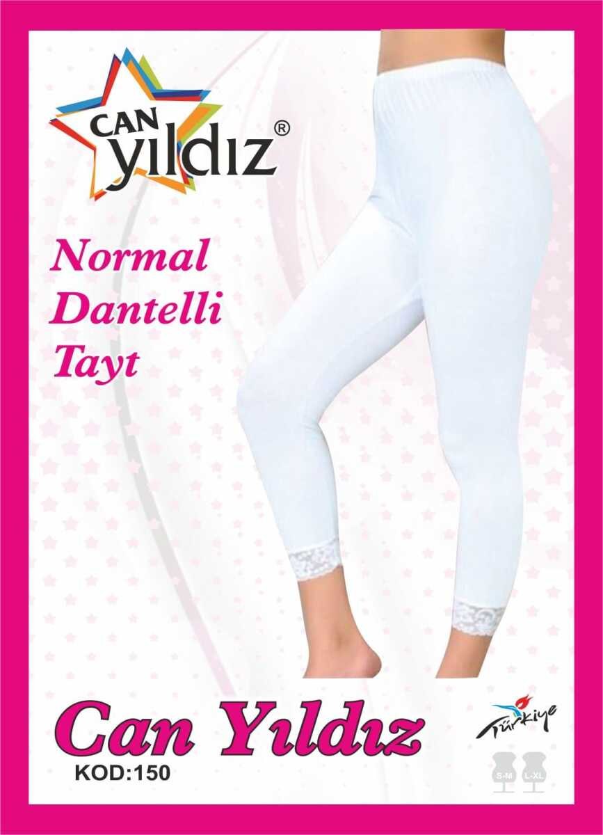Can Yıldızı 150 Paça Dantelli Kadın Tayt BORDO