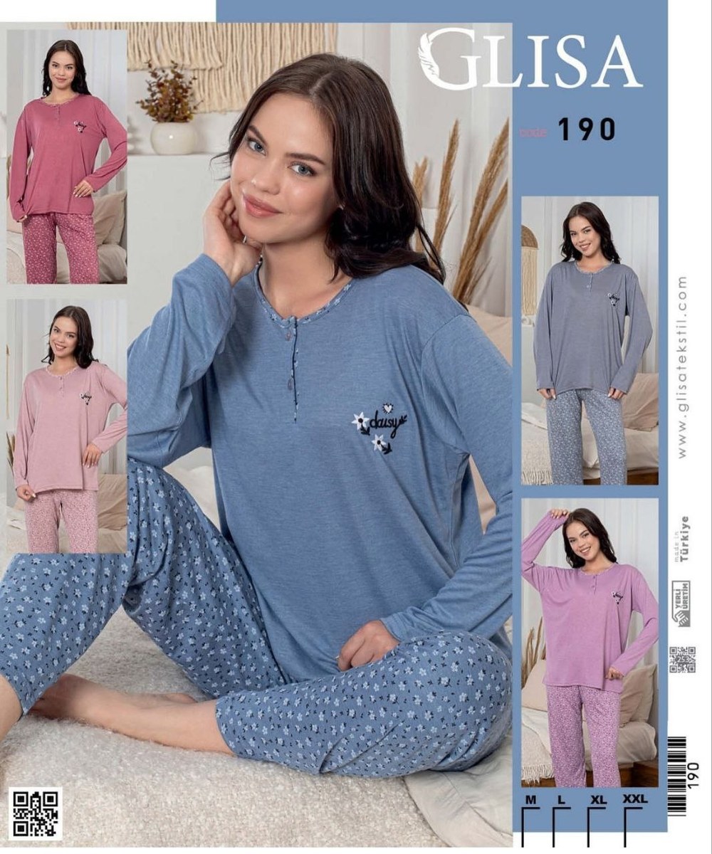 Glisa 190-179 Viskon Bayan Pijama Takımı KOD-4