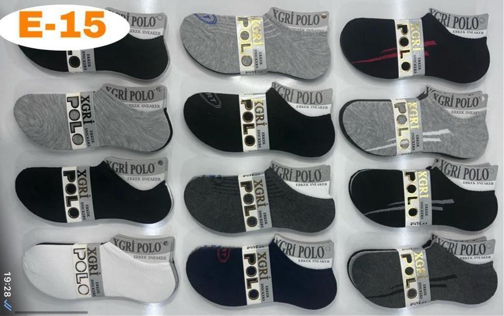 Xgri Polo E-15 Erkek Sneakers Çorap ASORTİ