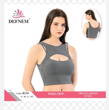 Defnem 8134 Likralı Kaşkorse Pedli Crop (paketler Karışık Beden) SOMON