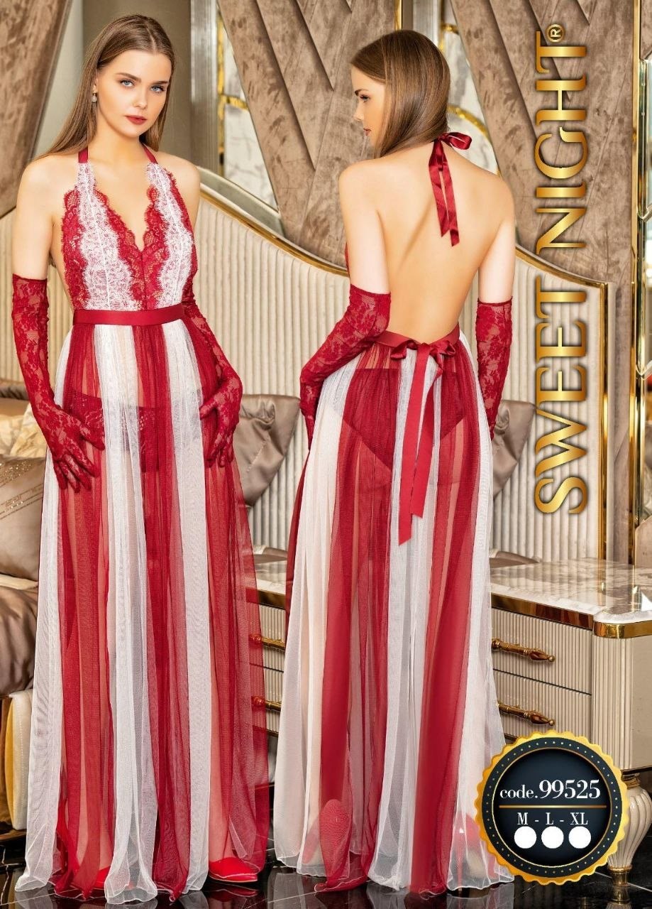 Sweet Nıght 99525 Uzun Tül Gecelik KOD-9