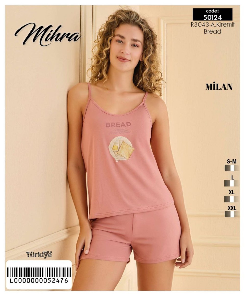 Mihra 50124 Milan Bayan İp Askılı Şort Takım KOD-4