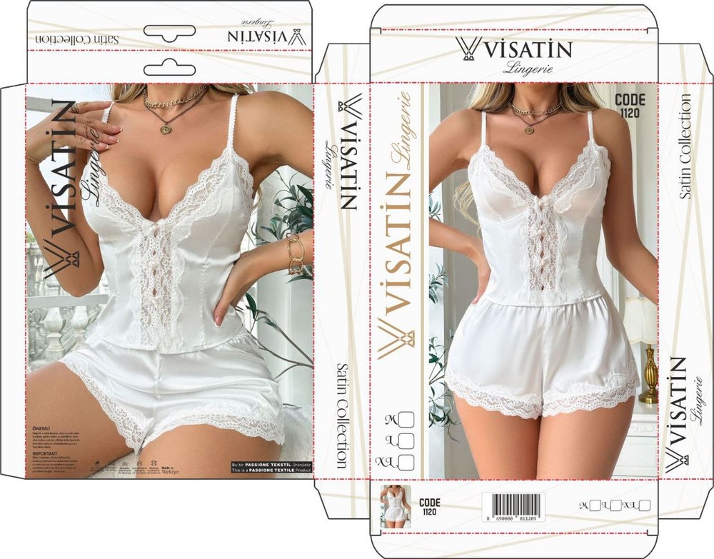 Visatin Saten Fantazi Şort Takım KOD-13