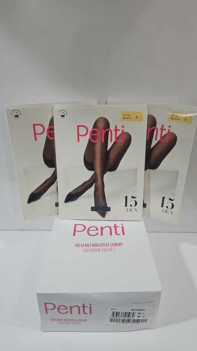 Penti 15 Den Desenli Külotlu Çorap