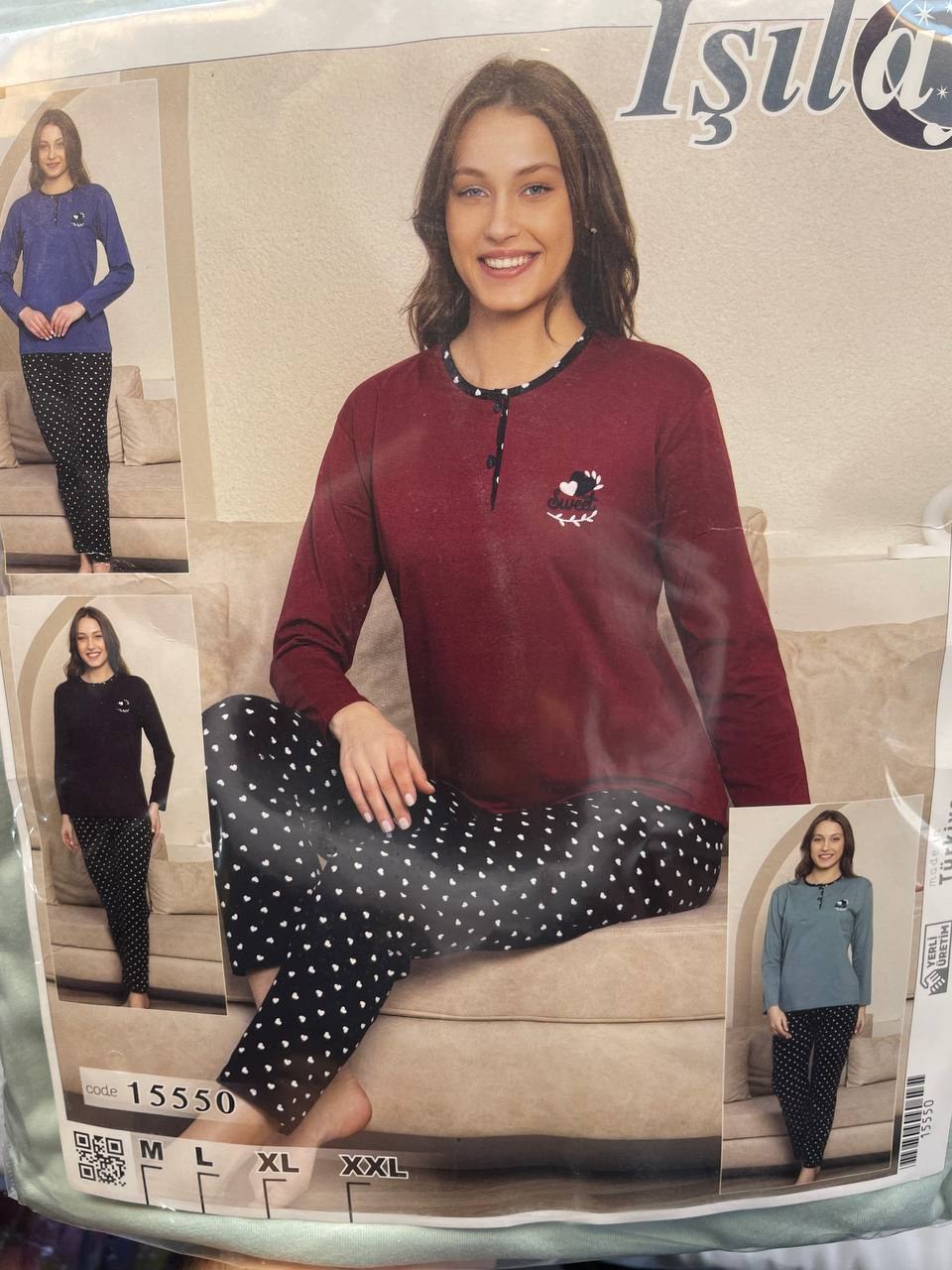 Işılay Penye Uzunkol Anne Pijama Takımı KOD-3