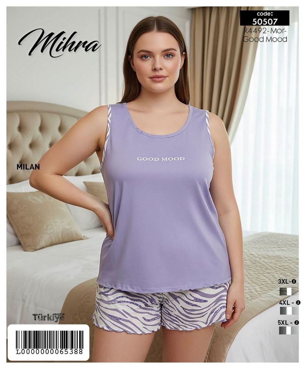 Mihra 50507 Milan Battal Bayan Şortlu Takım KOD-4