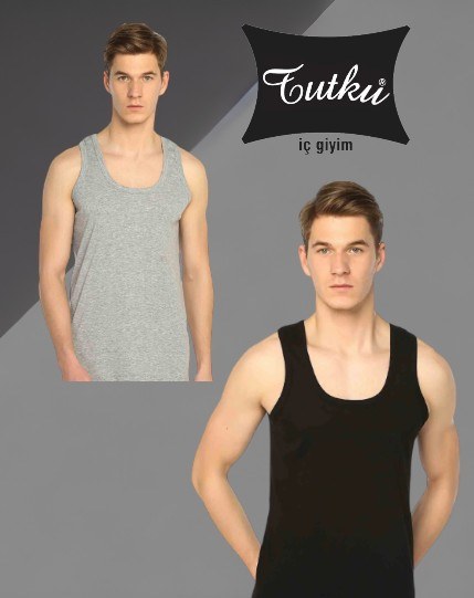 Tutku 0102 Erkek Ribana Atlet Renkli SİYAH