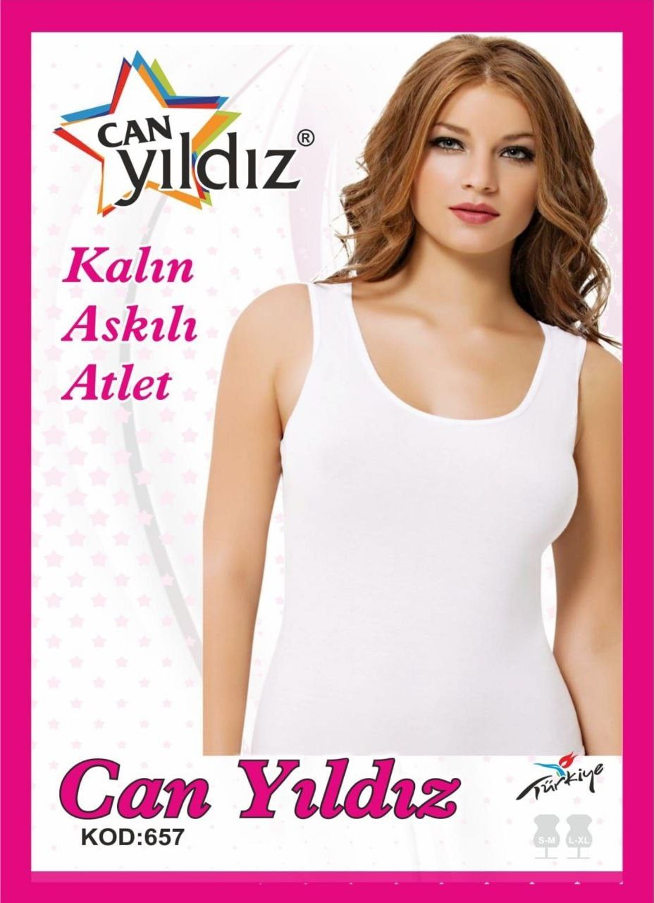 Can Yıldızı 657 Kalın Askılı Atlet FUŞE PEMBE