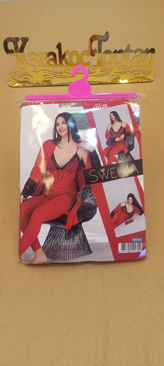 Swella 3'lü Fantazi Pijama Takım + KOD-2