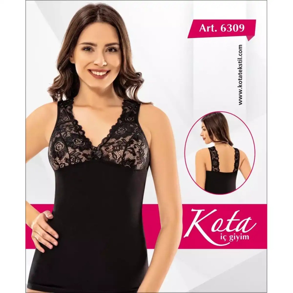 Kota 6309 Göğsü Dantelli Kadın Atlet