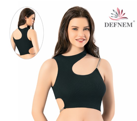Defnem 8118 Likralı Kaşkorse Crop (paketler Karışık Beden) BEYAZ
