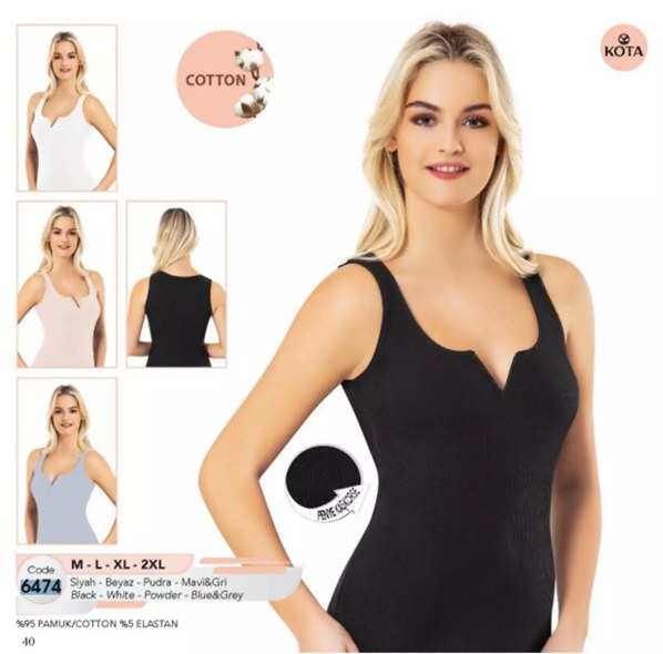 Kota 6474 Geniş Askılı Modelli Atlet GRİ