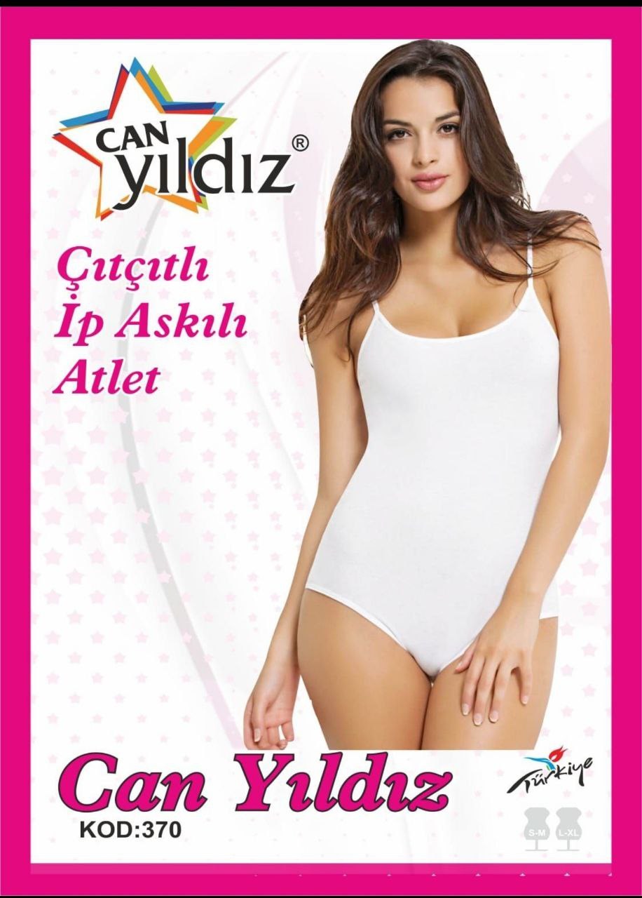 Can Yıldızı 370 Çıtçıtlı İp Askılı Atlet BEYAZ