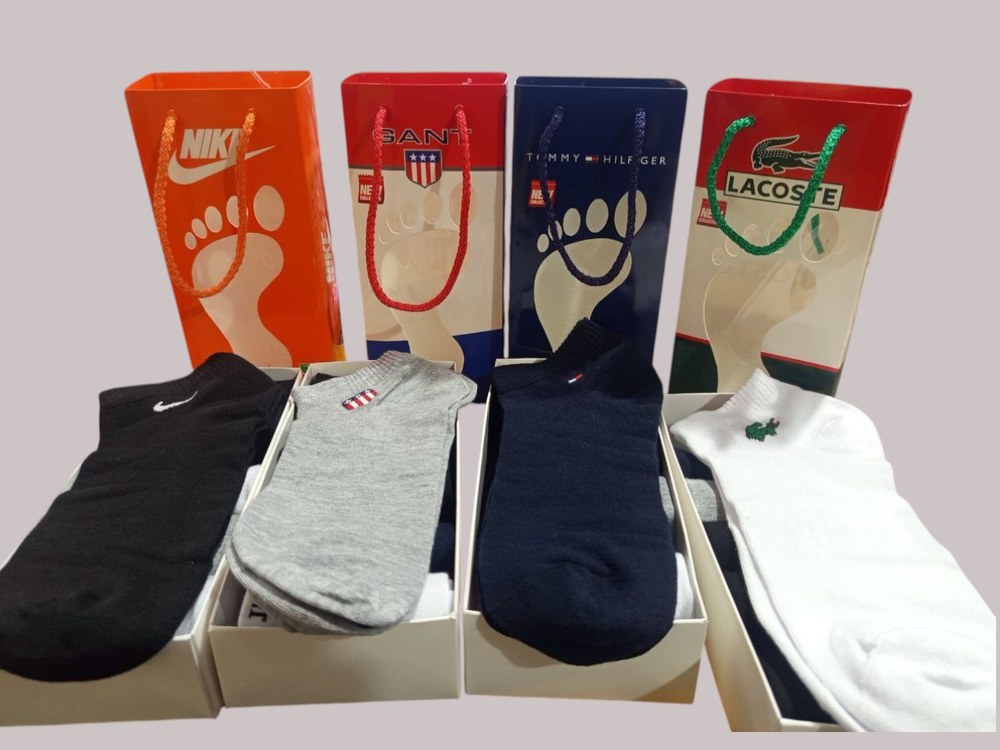 Marka Çanta Kutulu Erkek Hediyelik Bambu Dikişsiz Patik KOD-2