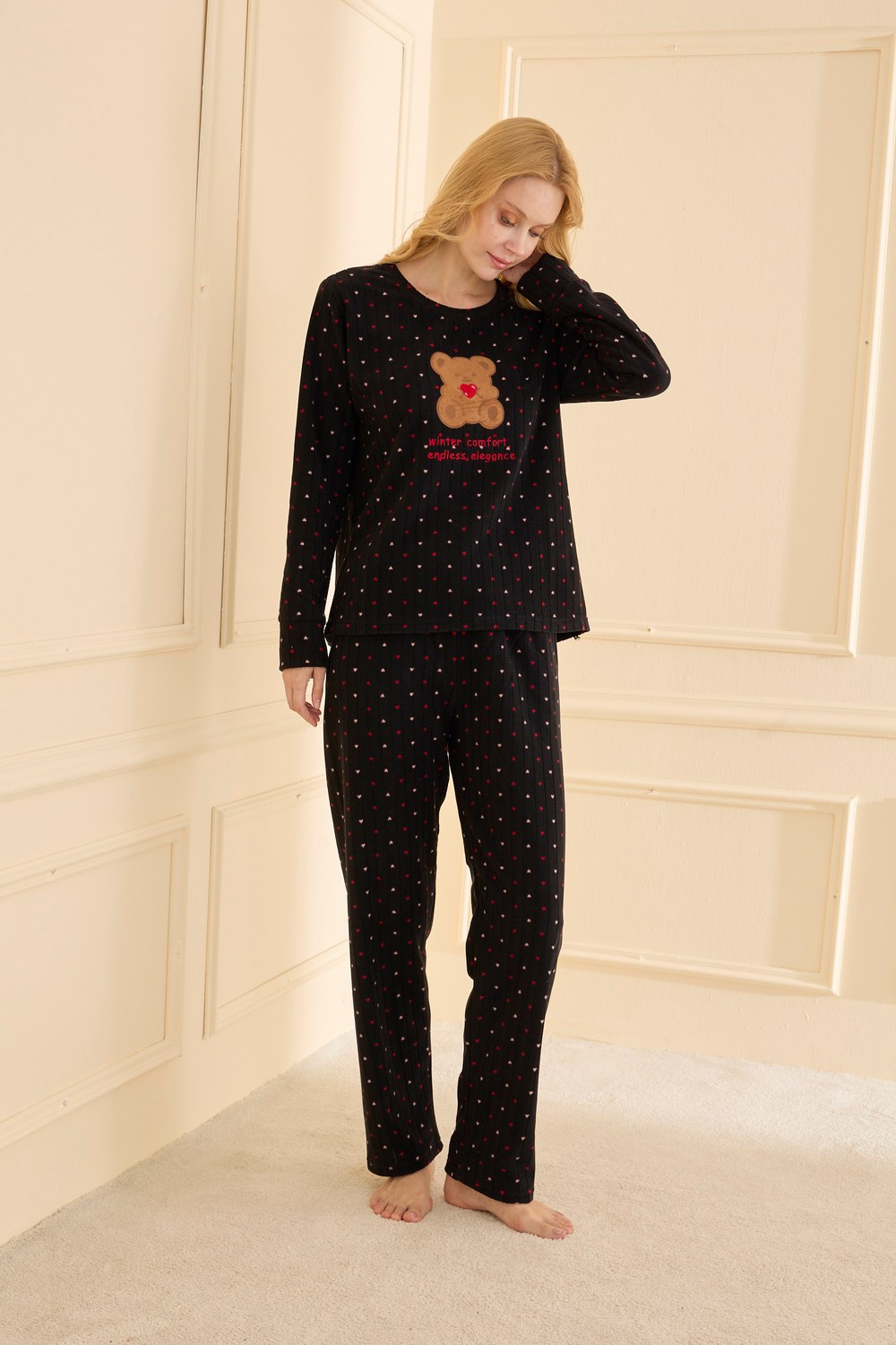 Arcan Fitilli Polar Pijama Takımı 16263 + KOD-1