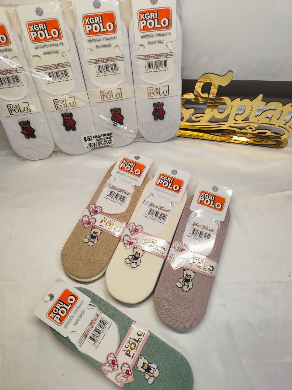 Xgri Polo B-92 Nakışlı Yıkamalı Kokulu Bayan Babet BEYAZ