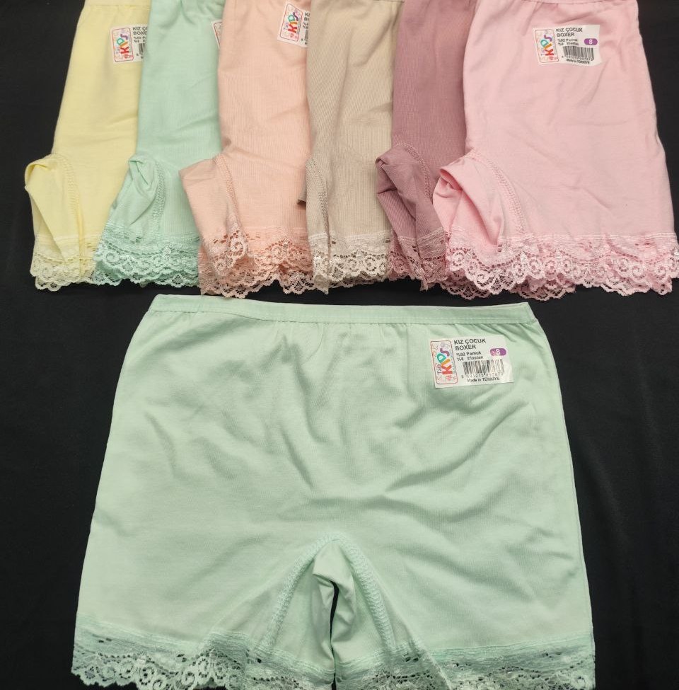 Tatlı Kids Çocuk Kız Dantelli Boxer