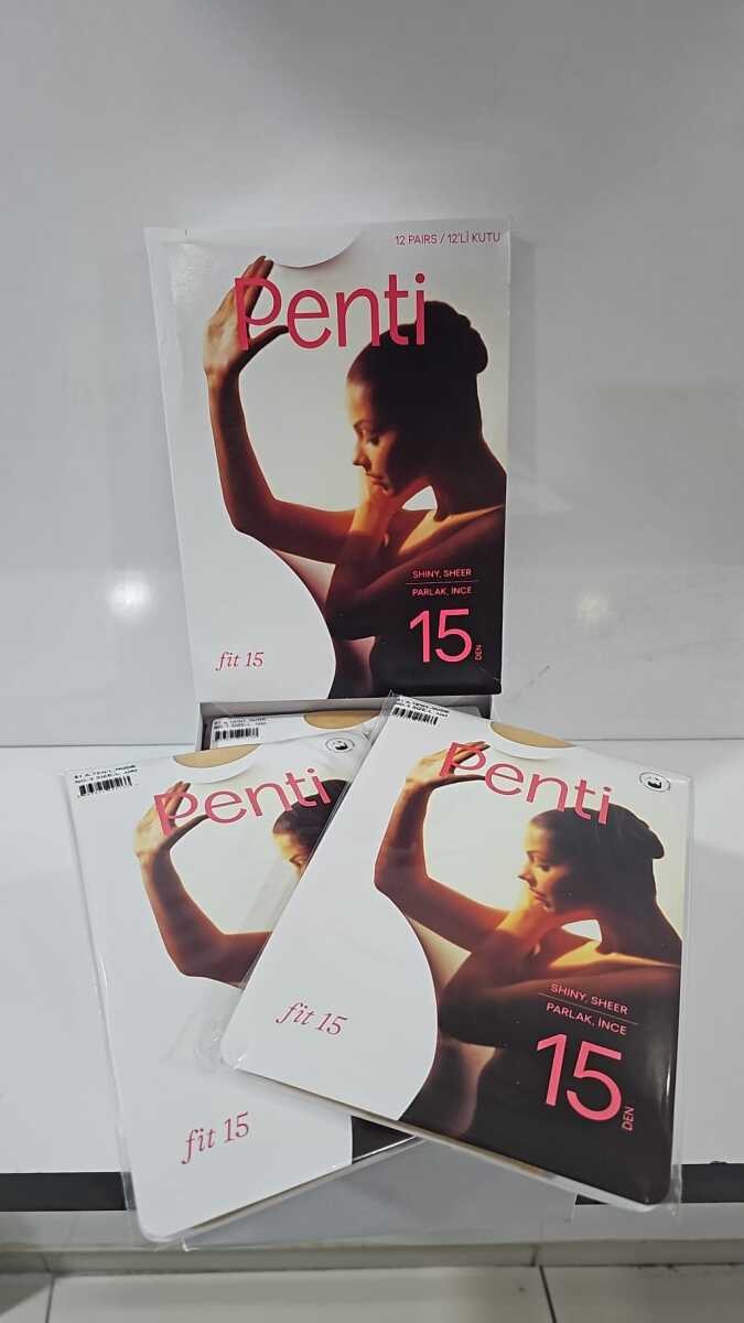 Penti 15 Den Fit Parlak Kilotlu Çorap SİYAH