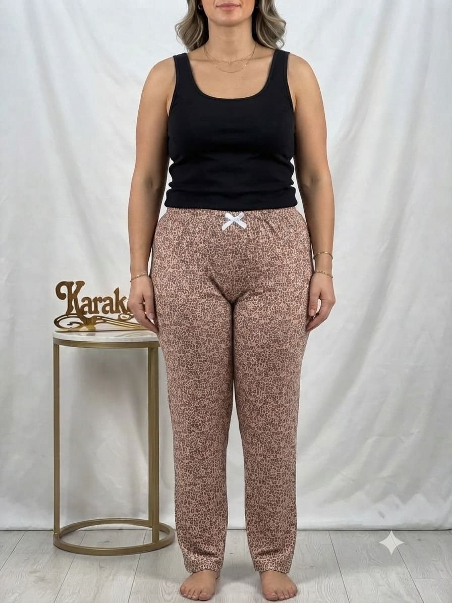 Eyka Milan Battal Beden Desenli Pijama Alt KOD-2