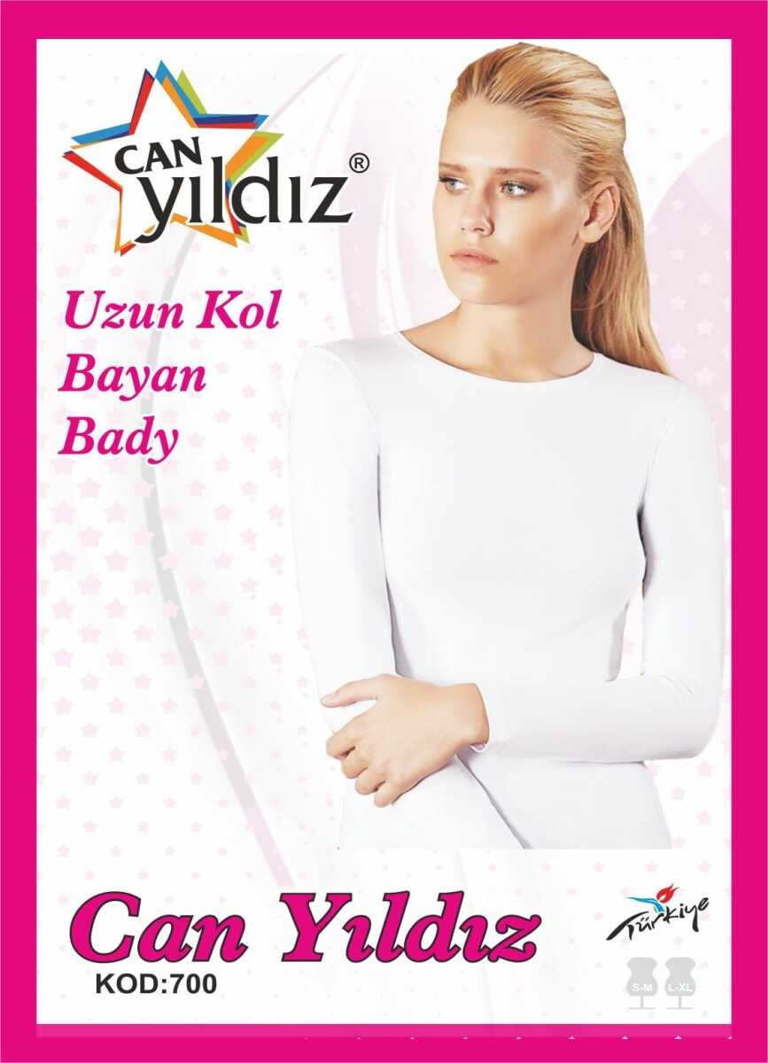 Can Yıldızı 700 Uzunkollu Bayan Penye Bady BORDO