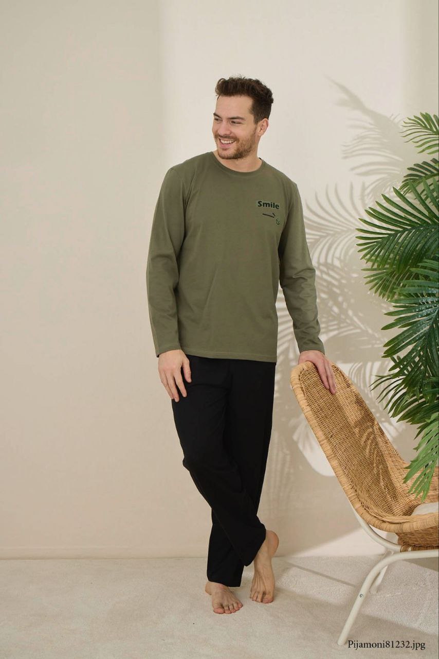 Pijaman 6150 Erkek Uzun Kol Pijama Takımı KOD-3