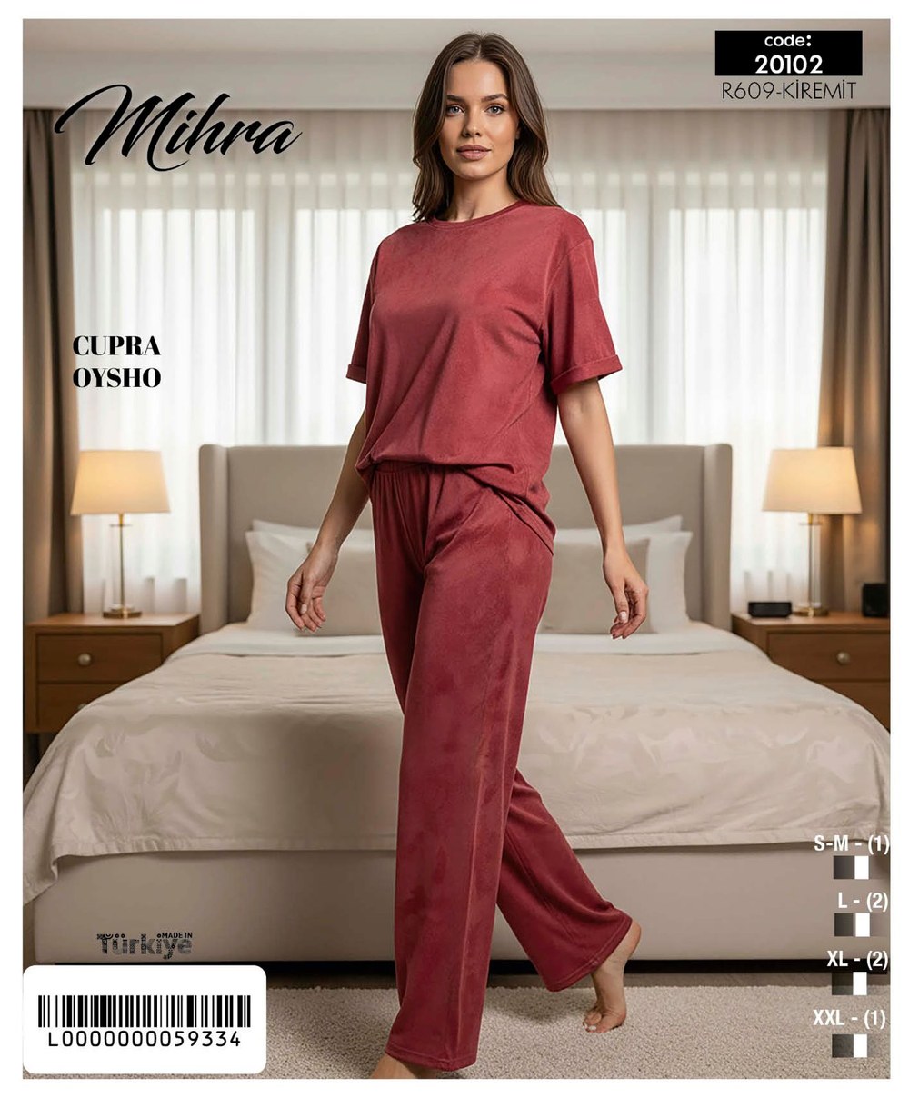 Mihra 20102 Cupra Oysho Kısa Kol Bayan Pijama Takım KOD-2
