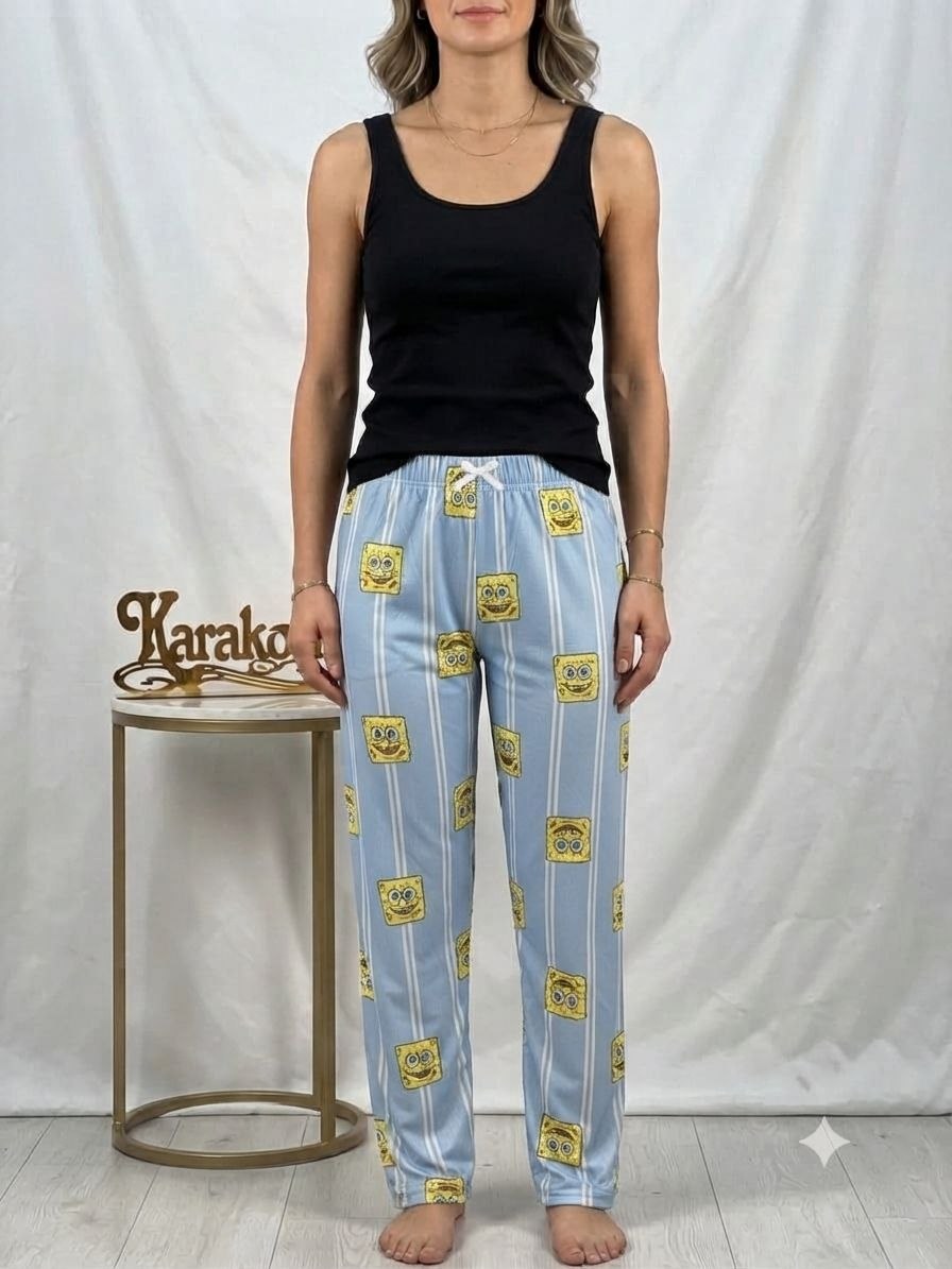 Eyka 5035 Milan Normal Beden Desenli Pijama Alt KOD-4