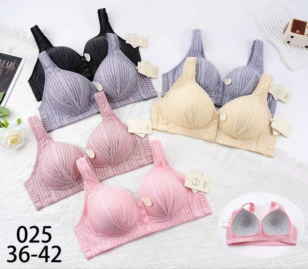 Ö.m.f 025 Düğmeli Çıtçıtlı Balensiz Sütyen MOR
