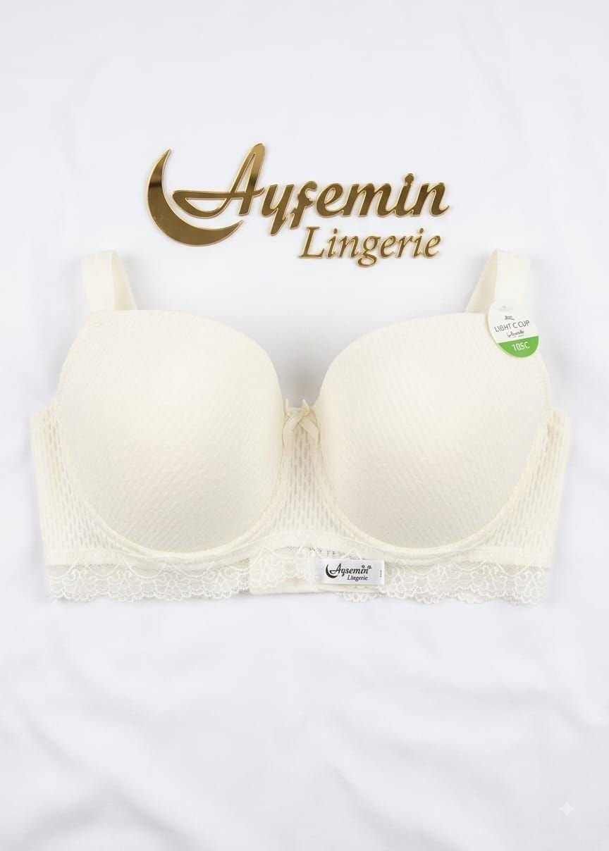 Aysemin 5052 C Kap Dantelli İçi Boş Balenli Sütyen MOR