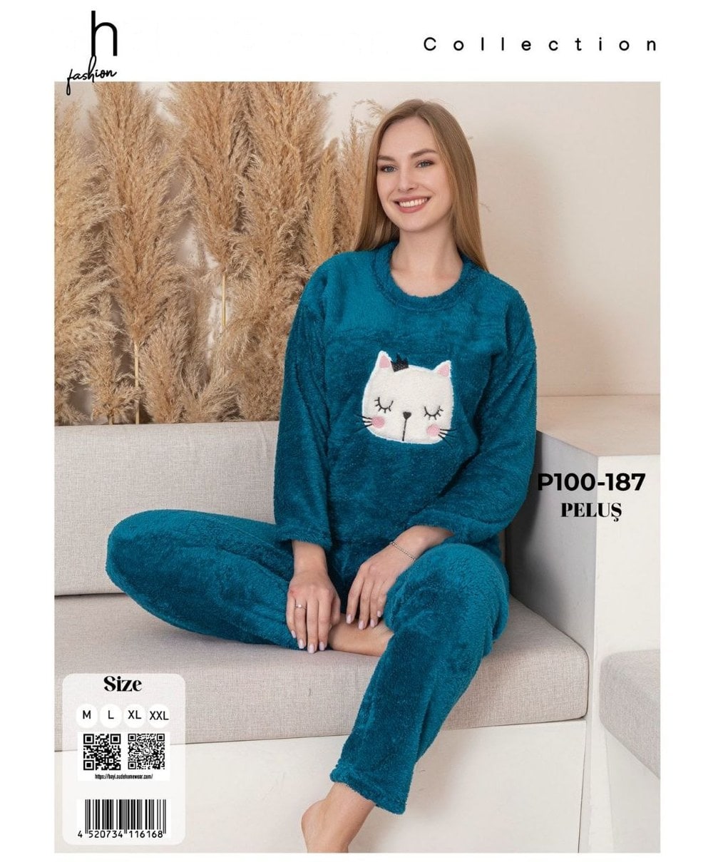 Charme 100 Peluş Bayan Pijama Takım Kod