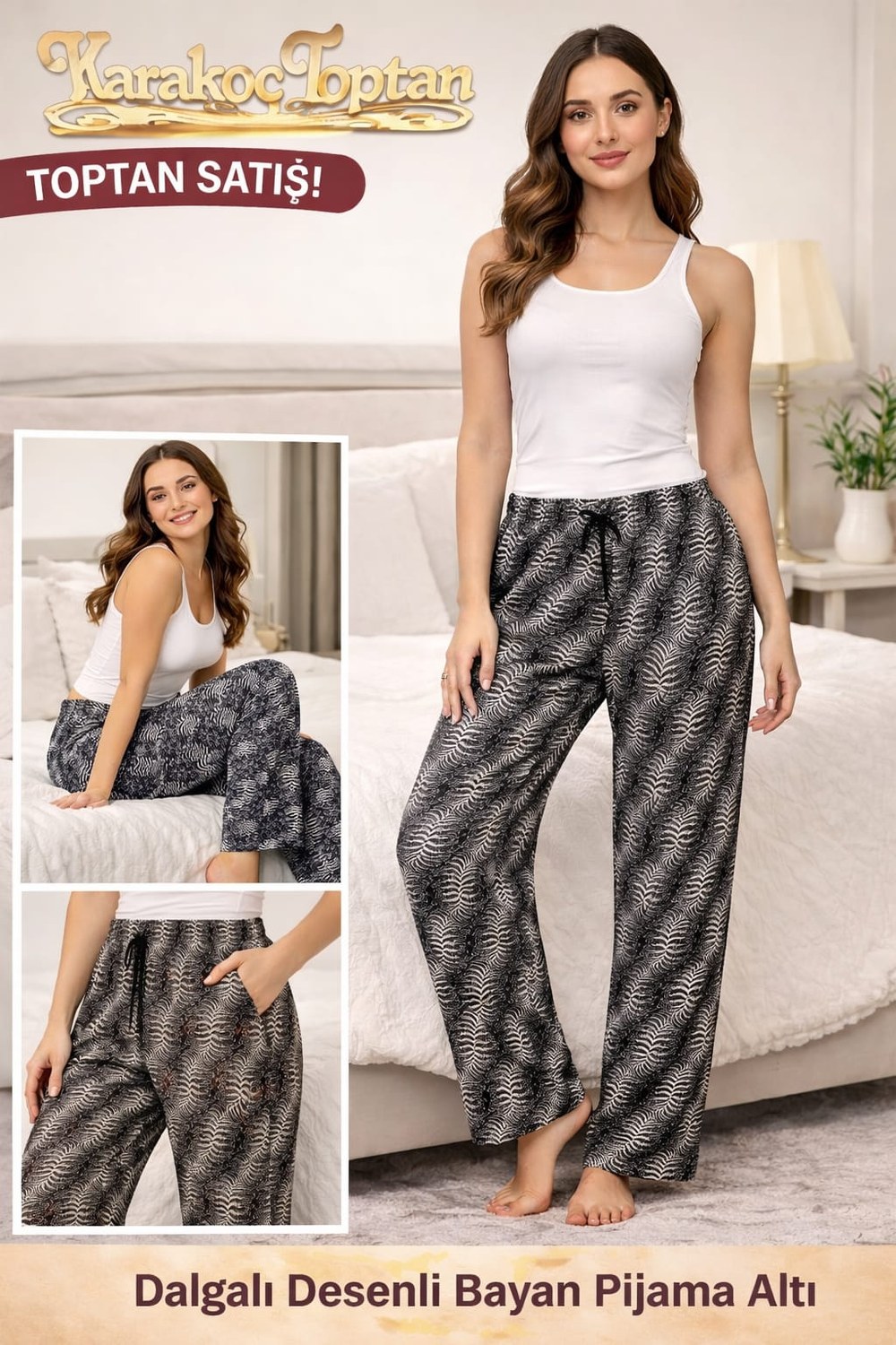 İnal Türlü Viskon Battal Cepsiz Pijama (not:desenler Farklıdır Her Tek Desen)