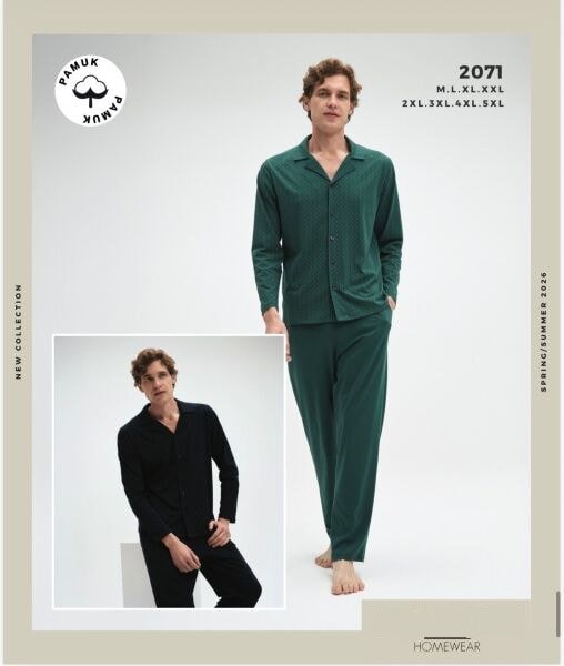 Pijadore 2071-B Erkek Battal Pijama Takım