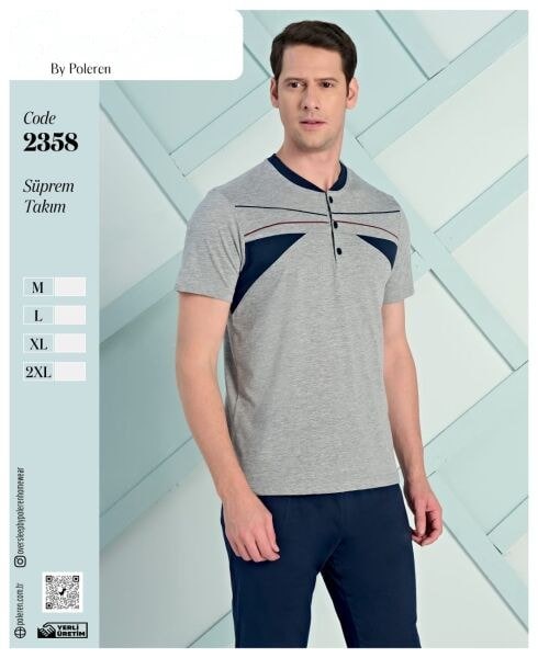 Over Sleep 2358 Erkek Süprem K.Kol Pijama Tk
