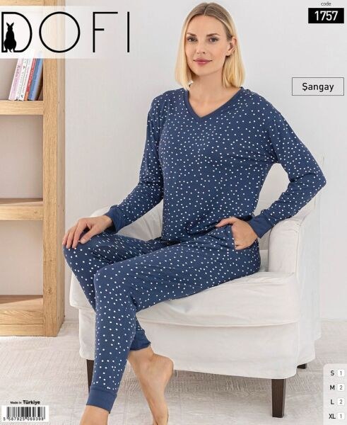 Dofi 1757 Bayan Şangay Pijama Takımı