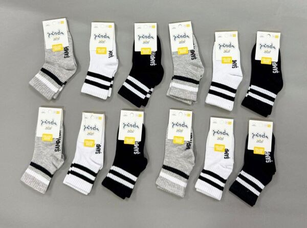 Panda P10 Erkek Çocuk Kısa Tenis Kolej Çorap
