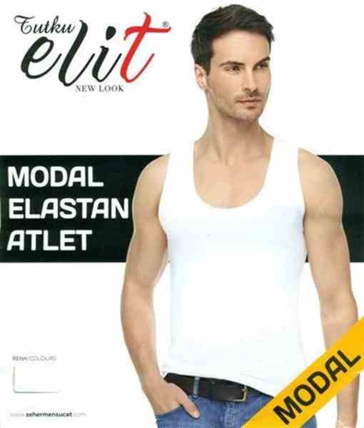 TUTKU ELİT 1201 ERKEK MODAL ELASTAN ATLET BEYAZ