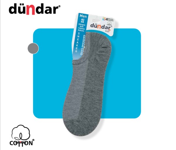 DÜNDAR 5558 ERKEK PLUS SNEAKER BABET ÇORAP BEYAZ